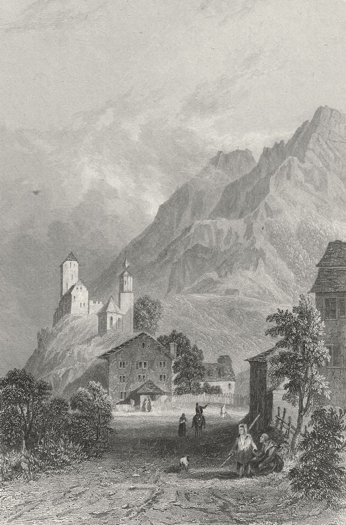 SWITZERLAND. Sargans. Germany. Tombleson Horse 1830 old antique print picture